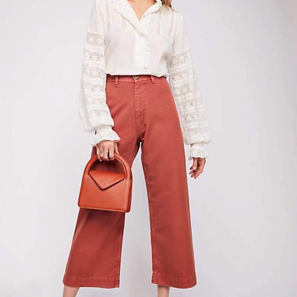Free People High waisted cropped pants